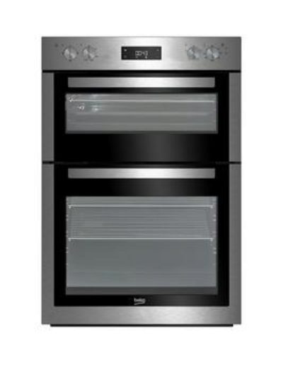 Beko Bdf26300X 60Cm Built-In Electric Double Oven With Connection - Stainless Steel